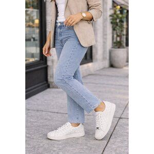 Michael Kors All-Over Logo Lace-Up Sneakers White NWOT